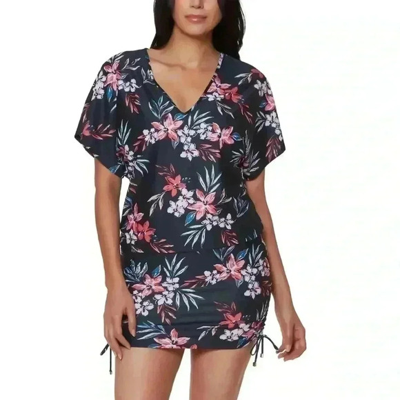 Womens Floral Print Caftan Cover-up Size Small - Picture 1 of 6